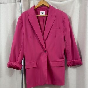 Zara Women's Pink Blazer Jacket